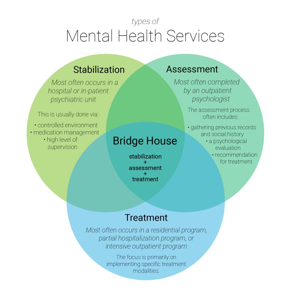 Ven diagram of stabilization + Assessment + treatment